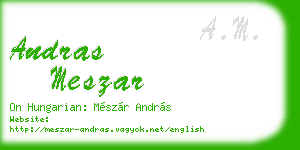 andras meszar business card